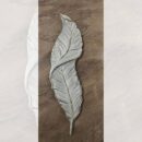 Elegant Handcrafted Leaf Wall Art – Grey with Gold Accents