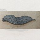 Elegant Handcrafted Leaf Wall Art – Grey with Gold Accents