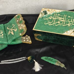 Emerald Green Color Resin Bridal Quraan Set